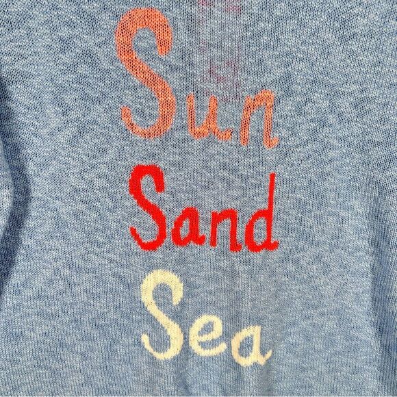 LILLY PULITZER Pippy Sweater Blue Peri Sun Sand Sea Intarsia M NWT $138 - Picture 4 of 9